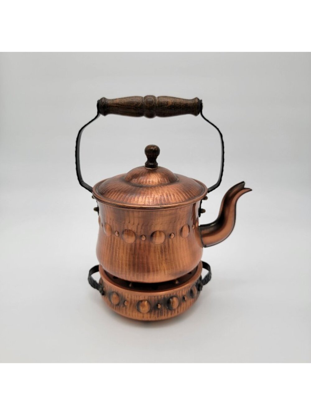 Vintage Copper Spirit Kettle With Warmer Made In Western Germany